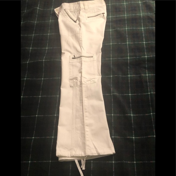 Banana Republic White Wide Leg Cargo Pant - Picture 2 of 11